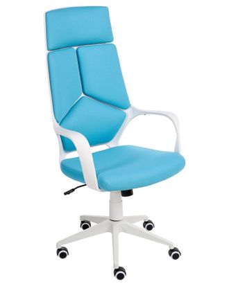 Beliani Sedia Da Ufficio Girevole Con Altezza Regolabile Poliestere Blu Delight Ii