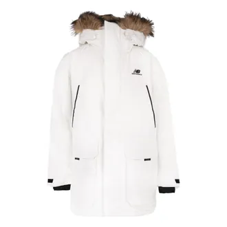New Balance Warm Long Down Parka Asia Sizing White Black NPA46011-IV