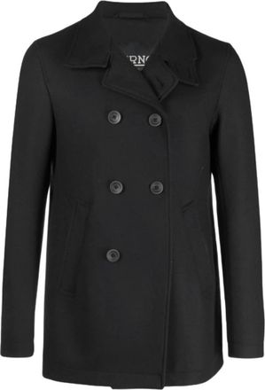 Herno Double-breasted Blazer - Heren - Blazers - Zwart - L - Wol - Jassen