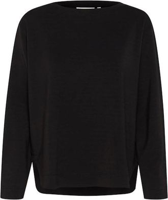 Inwear Minimalistische Crewneck - Dames - Ronde hals truien - Zwart - L - Polyester - Truien & Vesten