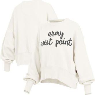 Pressbox Womens Pressbox Cream Army Black Knights Oversized Chelsea Waist Length Pullover Sweatshirt at Nordstrom, Size Xx-Large