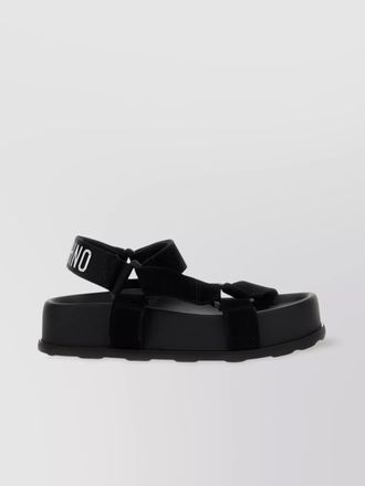 Moschino leather logo sandals