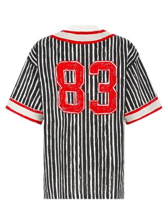 Moschino Pinstriped Baseball Jersey T-Shirt - Multicolor