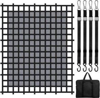 OEM Red De Carga De 3020 X 2670 Mm Red De Carga Resistente De Carga De 680 Kg, 4 Correas Ajustables Con Mosquetones Y Ganchos En Forma De S, Red De Transp