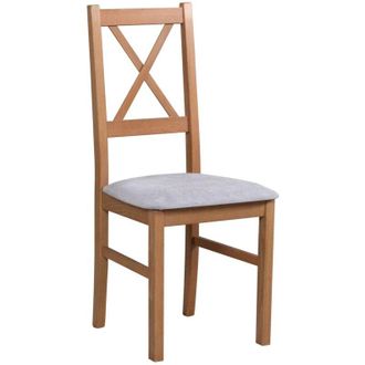 Selsey Selsey - Trunos - Silla De Comedor Acolchada - Gris Claro/nogal