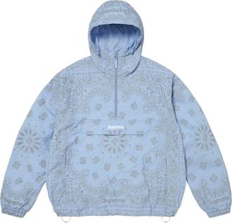 SUPREME SS26 Reflective Bandana Anorak Light Blue SUP-SS26-293-BLU