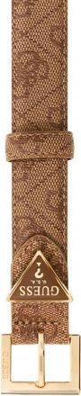 Guess Womens Belt Latte Logo Polyester Accessories