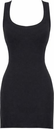 The Attico Black Scoop Neck Mini Dress