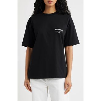 AllSaints Underground Etta Cotton Graphic T-Shirt in Black at Nordstrom, Size X-Small