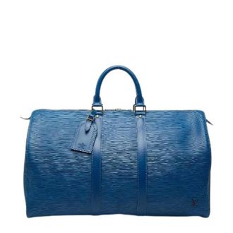 Louis Vuitton Pre-owned Weekend Bags, unisex, Blue, Size: ONE SIZE Pre-owned Keepall Epi Boston Bag