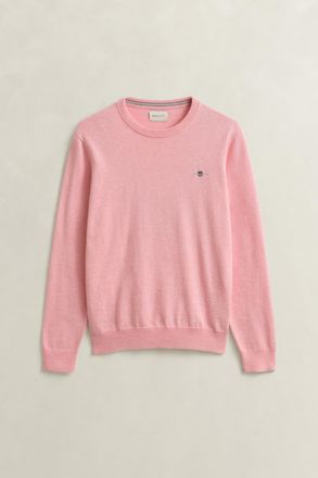 GANT Men Cotton Crew Neck Sweater (XXXL) PINK BLUSH MELANGE