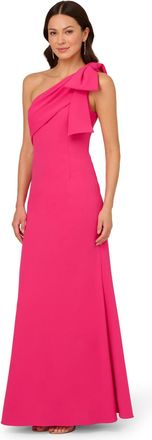 Adrianna Papell Womens Stretch Crepe Long Dress - Pink - Size 18 UK