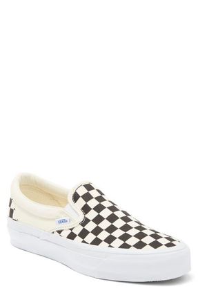 Vans Premium Authentic Reissue 98 Slip-On Sneaker in Checkerboard Black/Off White at Nordstrom, Size 10.5