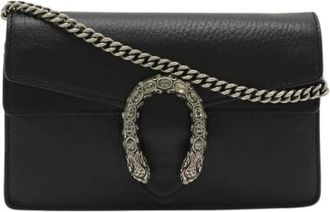 Gucci Pre-owned Leather gucci-bags - Dames - Vintage Schoudertas - Zwart - ONE Size - Vintage