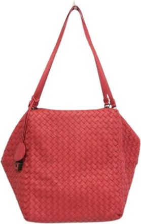 Bottega Veneta Pre-owned Vintage Schoudertas - Dames - Vintage Schoudertas - Rood - ONE Size - Leer - Vintage