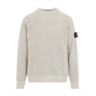 Stone Island Trui met ronde hals - Heren - Ronde hals truien - Beige - L - Truien & Vesten