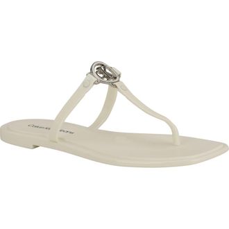Calvin Klein Ellye Sandal in White at Nordstrom, Size 10
