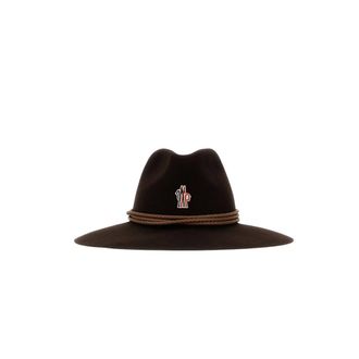 Moncler Wolhoed met brede rand - Dames - Accessoires - Bruin - Maat: S Wol