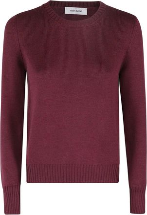 Gran Sasso Geribbelde sweater - Rood
