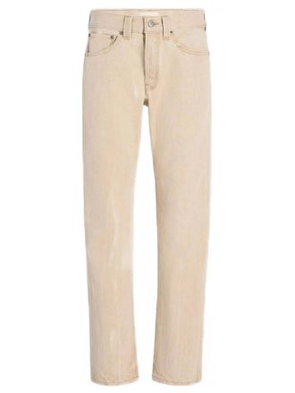 Khaite Beige Straight High Rise Jeans