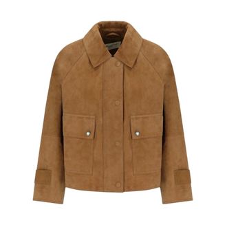 Max Mara Chaqueta de Piel de Ante - Jackets - Mujer - Marr&oacute;n - M