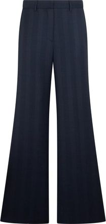 Blaz&eacute; Milano Palazzo Broek - Dames - Wijde Broeken - Blauw - S - Wol - Broeken