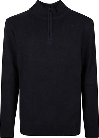 Aragona Truien & Vesten, Heren, Blauw, XL, Kasjmier, Half Zip Sweater