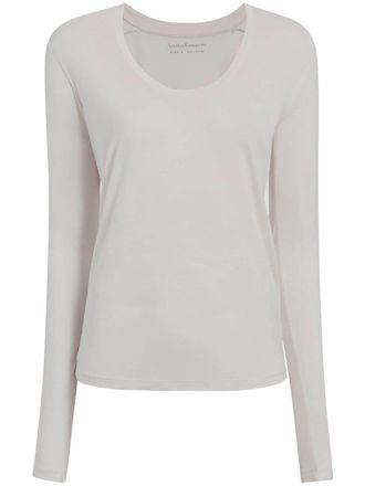 Another Tomorrow T-shirt Ballet con scollo ampio - Toni neutri