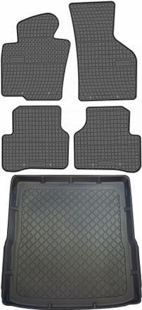 OEM Volkswagen Passat B6 Kombi De 2005 A Septiembre De 2010. Juego De Alfombrillas De Goma Para Coche Y Alfombrilla Para Maletero