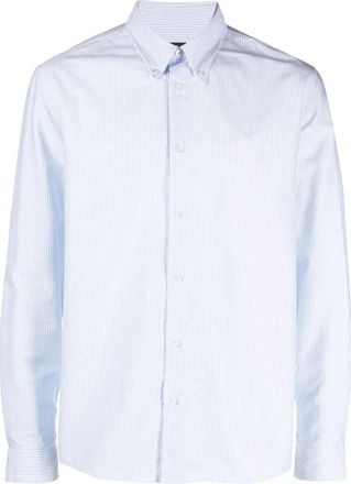A.P.C. Gestreept katoenen overhemd Greg - Heren - Zakelijke Overhemden - Blauw - L - Katoen - Overhemden