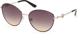 Guess GU00284 05B Womens Sunglasses Gold Size 58