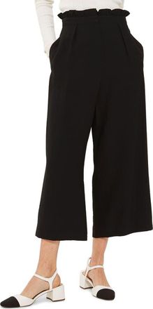 Topshop Ruffle Waist Trousers in Black at Nordstrom, Size 2 Us