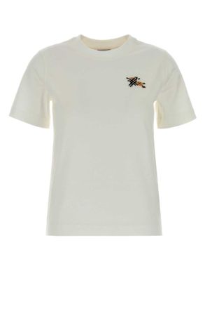 Burberry White Logo Crew Neck T-Shirt