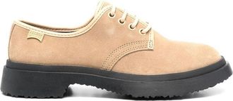 Camper lace-up leather brogues - women - Calf Leather/Recycled Polyester/Rubber/Polyethylene vinyl acetate (PEVA) - 36 - Brown