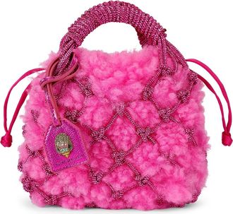 Kurt Geiger Small Crystal Macramé Bag in Pink at Nordstrom