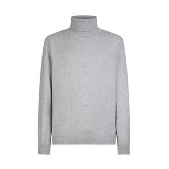 Dondup Truien & Vesten, Heren, Grijs, L, Kasjmier, Regular-fit coltrui in kasjmier en zijde