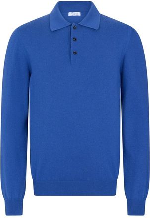 Malo Polo van kasjmier - Heren - Polos - Blauw - 3XL - Kasjmier - Tops