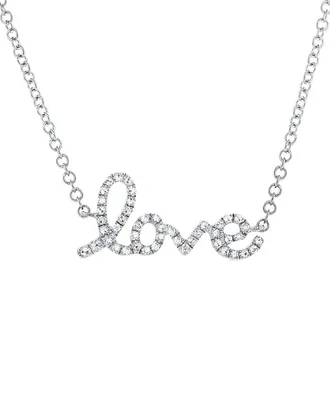 Sabrina Designs 14K 0.11 ct. tw. Diamond Love Necklace
