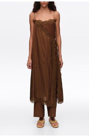 Bimba & Lola Off-White Lace Skirt-Trouser Hybrid in Dark Olive at Nordstrom, Size Xx-Small Eu