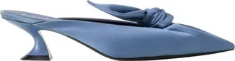 Lanvin Midnight Step Heeled Mules With A Satin Bow in Lanvin Blue at Nordstrom, Size 42 Eu
