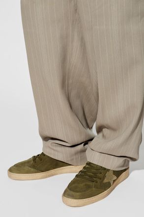 Golden Goose Ballstar With Studded Star Sports Shoes, Mens, Green