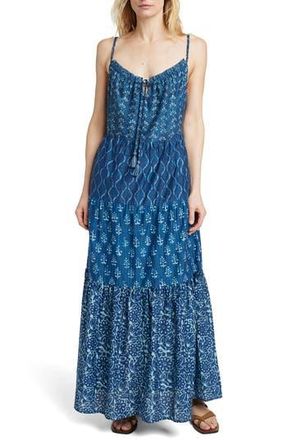 Faherty Sun Chaser Tiered Maxi Sundress in Sunburst Mix at Nordstrom Rack, Size X-Small