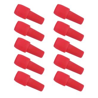 OEM Juego De 10 Tapones De Vino A Presi&oacute;n Con Tapa - Rojo