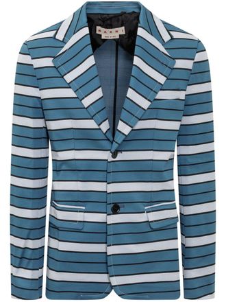 Marni striped blazer - men - Cotton/Viscose - 48 - Blue