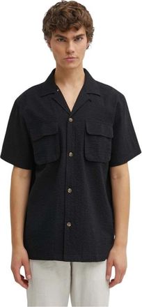 Les Deux Shirts > Shirts - Heren - Korte mouwen Overhemden - Zwart - S - Katoen - Overhemden