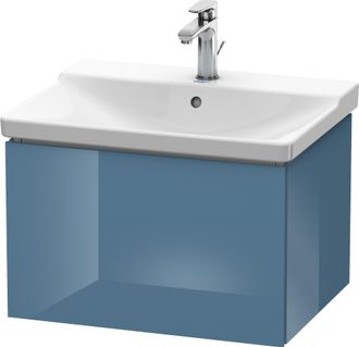 Duravit Duravit L-cube Mueble De Pared, Ancho 620mm, Profundidad 481, 1 Extra&iacute;ble, Se Ajusta A La Medida. Art&iacute;culo 233265, Color: Laca De Alto Brillo Stone Bl