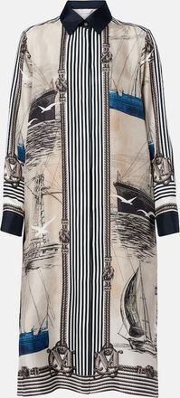 Max Mara Printed silk twill shirt dress
