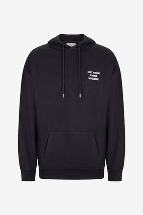 Drôle de Monsieur Kapuzensweatshirt aus Baumwolle Le Hoodie Slogan