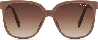 Quay Wide Awake 59mm Square Sunglasses in Oat/Brown at Nordstrom Rack