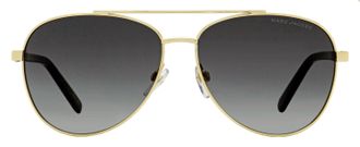Marc Jacobs Classic Pilot Double Bridge Sunglasses - Gold